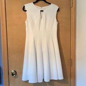 SANDRA DARREN All White Fit n Flare Dress
